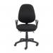 Vantage 200 3 lever asynchro operators chair with fixed arms - black V201-00-K