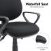 Vantage 200 3 lever asynchro operators chair with fixed arms - black V201-00-K