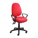 Vantage 200 3 lever asynchro operators chair with fixed arms - red V201-00-R