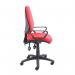 Vantage 200 3 lever asynchro operators chair with fixed arms - red V201-00-R