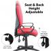 Vantage 200 3 lever asynchro operators chair with fixed arms - red V201-00-R