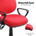 Vantage 200 3 lever asynchro operators chair with fixed arms - red V201-00-R