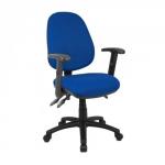 Vantage 200 3 lever asynchro operators chair with adjustable arms - blue V202-00-B