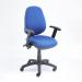 Vantage 200 3 lever asynchro operators chair with adjustable arms - blue V202-00-B