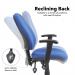 Vantage 200 3 lever asynchro operators chair with adjustable arms - blue V202-00-B