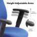 Vantage 200 3 lever asynchro operators chair with adjustable arms - blue V202-00-B