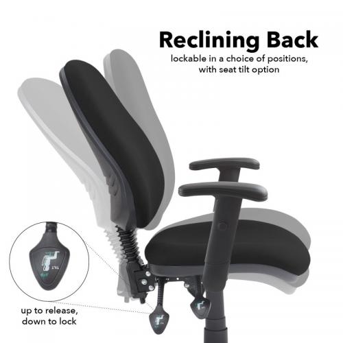 Vantage 200 3 lever asynchro operators chair with adjustable arms - Forest Green V202-00-FG