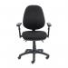 Vantage 200 3 lever asynchro operators chair with adjustable arms - black V202-00-K