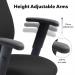 Vantage 200 3 lever asynchro operators chair with adjustable arms - black V202-00-K