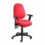 Vantage 200 3 lever asynchro operators chair with adjustable arms - red V202-00-R