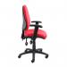 Vantage 200 3 lever asynchro operators chair with adjustable arms - red V202-00-R