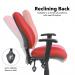 Vantage 200 3 lever asynchro operators chair with adjustable arms - red V202-00-R