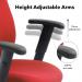 Vantage 200 3 lever asynchro operators chair with adjustable arms - red V202-00-R