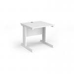 Vivo straight desk 800mm x 800mm - white frame, white top V8-WH-WH