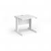 Vivo straight desk 800mm x 800mm - white frame, white top V8-WH-WH