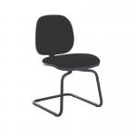 Jota fabric visitors chair with no arms - Havana Black