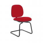 Jota fabric visitors chair with no arms - Panama Red