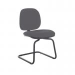 Jota fabric visitors chair with no arms - Blizzard Grey