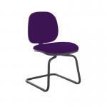 Jota fabric visitors chair with no arms - Tarot Purple