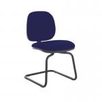 Jota fabric visitors chair with no arms - Ocean Blue