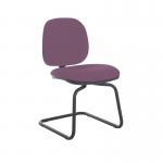 Jota fabric visitors chair with no arms - Bridgetown Purple VC00-000-YS102