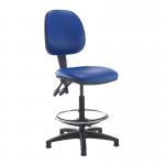 Jota draughtsmans chair with no arms - Ocean Blue vinyl VD20-000-74465