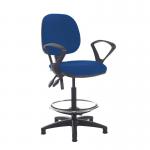 Jota draughtsmans chair with fixed arms - Curacao Blue