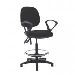 Jota draughtsmans chair with fixed arms - Havana Black VD21-000-YS009