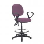 Jota draughtsmans chair with fixed arms - Bridgetown Purple VD21-000-YS102