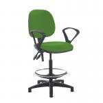 Jota draughtsmans chair with fixed arms - Lombok Green