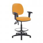 Jota draughtsmans chair with adjustable arms - Solano Yellow