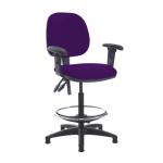 Jota draughtsmans chair with adjustable arms - Tarot Purple
