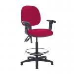 Jota draughtsmans chair with adjustable arms - Diablo Pink