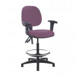 Jota draughtsmans chair with adjustable arms - Bridgetown Purple VD22-000-YS102