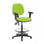 Jota draughtsmans chair with adjustable arms - Madura Green
