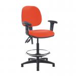 Jota draughtsmans chair with adjustable arms - Tortuga Orange VD22-000-YS168