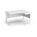 Vivo right hand ergonomic desk 1400mm - white frame, white top VER14-WH-WH