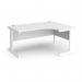 Vivo right hand ergonomic desk 1600mm - white frame, white top VER16-WH-WH