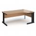 Vivo right hand ergonomic desk 1800mm - black frame, beech top VER18-K-B