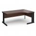 Vivo right hand ergonomic desk 1800mm - black frame, walnut top VER18-K-W