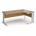 Vivo right hand ergonomic desk 1800mm - silver frame, oak top VER18-S-O