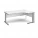 Vivo right hand ergonomic desk 1800mm - silver frame, white top VER18WH