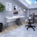 Vivo straight desk 1600mm x 600mm - black frame, beech top VEX16-K-B