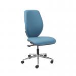 Virgil fabric task chair with integrated seat slide, back height adjustment, synchronised mechanism and aluminium base - made to order VG40-CS0
