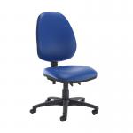 Jota high back PCB operator chair with no arms - Ocean Blue vinyl VH10-000-74465