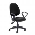 Jota high back PCB operator chair with fixed arms - Nero Black vinyl VH11-000-00110