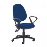 Jota high back PCB operator chair with fixed arms - Curacao Blue VH11-000-YS005