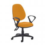Jota high back PCB operator chair with fixed arms - Solano Yellow VH11-000-YS072