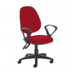 Jota high back PCB operator chair with fixed arms - Panama Red VH11-000-YS079