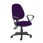 Jota high back PCB operator chair with fixed arms - Tarot Purple VH11-000-YS084